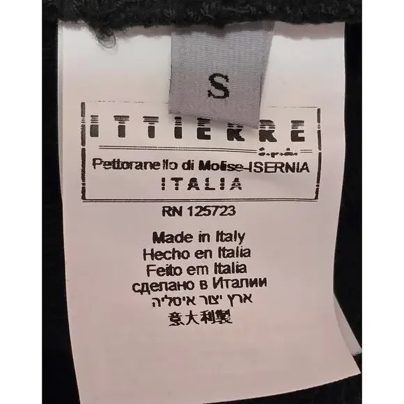 FIORUCCI ‘Love It’ Heart Cutout Back Black Cap Sleeve Sweatshirt Small - Picture 7 of 8